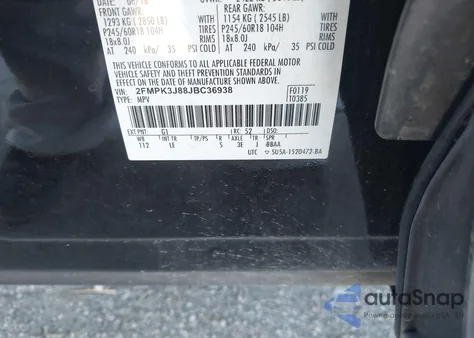 2018 Ford Edge Sel from USA, damaged, VIN 2FMPK3J88JBC36938